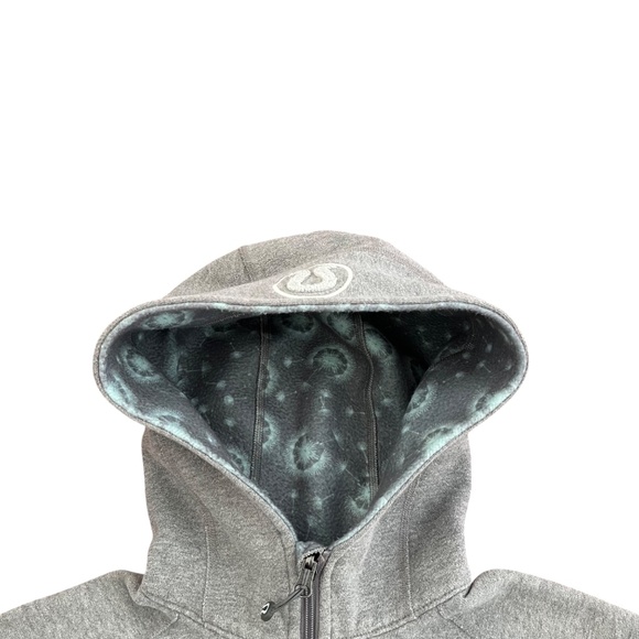 Lululemon Reversible Blue and Gray Full Zip Scuba Hoodie Jacket Dandelion Size 6 - Picture 2 of 7